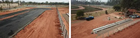 Construção de Pista Asfáltica e Arquibancada