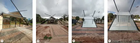 Construção do Centro de Informações Turísticas - Fachada e acabamentos - registro 3