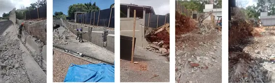 Demolição e Reconstrução de Muro - SE Campo Limpo - Demolição - registro 1