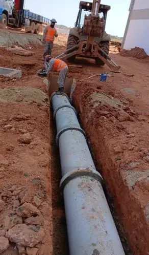 Execução de Drenagem - Tubulação PEAD e Concreto - Drenagem e tubulação - registro 13
