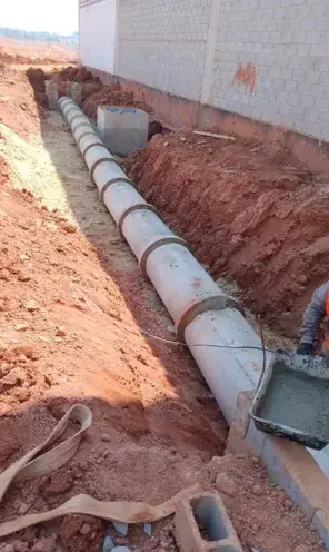 Execução de Drenagem - Tubulação PEAD e Concreto - Drenagem e tubulação - registro 14