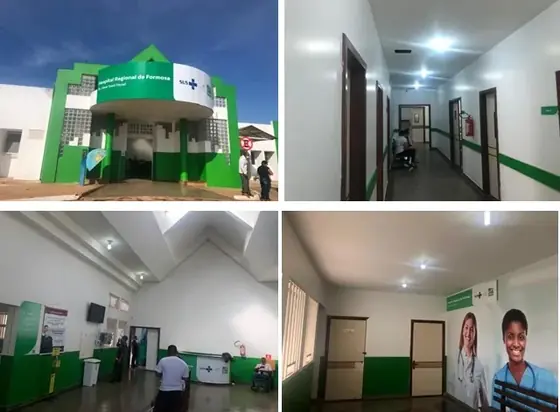 Pintura de Instalações - Hospital de Formosa - Antes e depois - registro 1