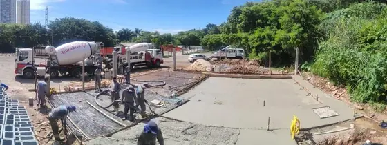 Projeto e Construção de UVR Butantã - Concretagem e piso - registro 16