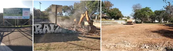 Reforma de Área de Lazer e Quadra Poliesportiva - Demolição e limpeza - registro 1